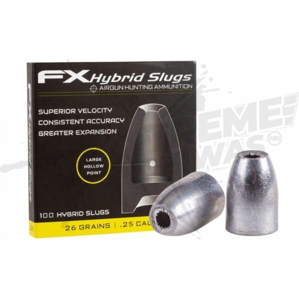 Municiones Ojivas Punta Hueca Fx Hybrid Slug Cal.25