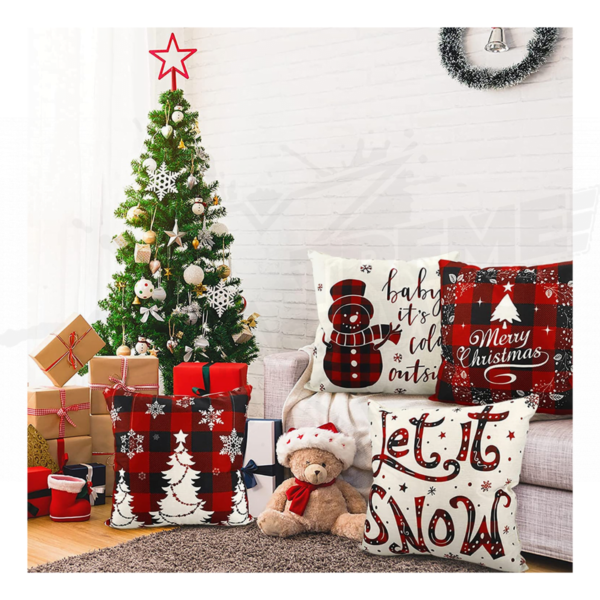 Juego de 4 Fundas Navideñas Para Cojines 50cm x 50cm - Image 2