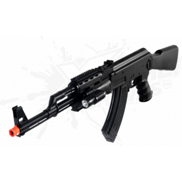 Rifle Airsoft AK47 Tactical Resorte con Laser Linterna 6mm - Image 2