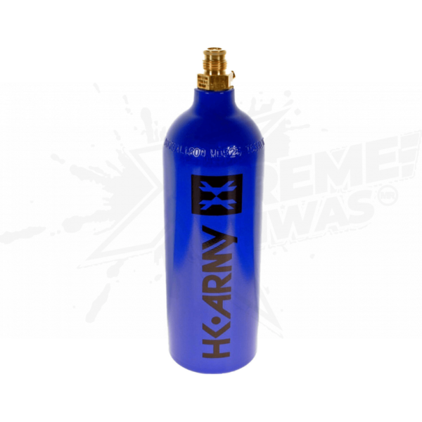HK Army CO2 Tank 20oz Blue Gotcha Paintball