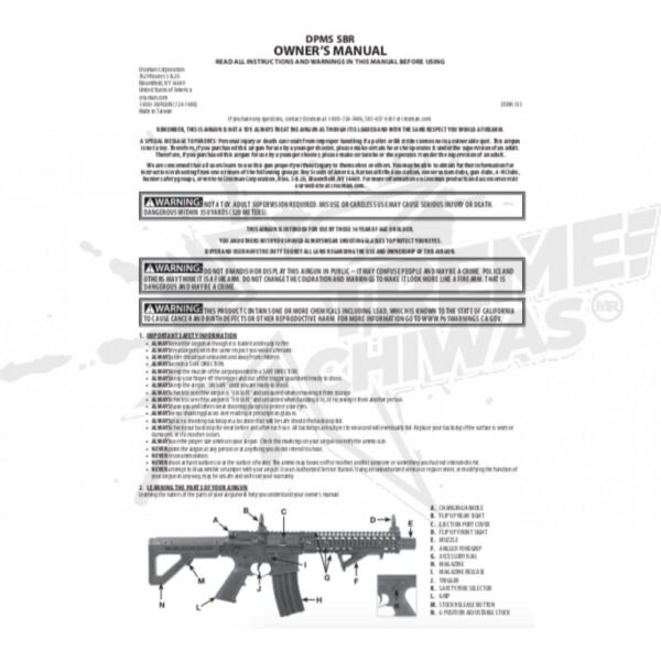 Rifle Crosman DPMS SBR Negro Fullauto Mira Red Dot Bbs .177 (4.5mm) - Image 7
