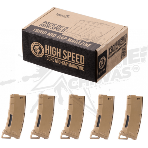Paquete 5 magazine high speed 130rds Lancer tactical Arena - Image 8