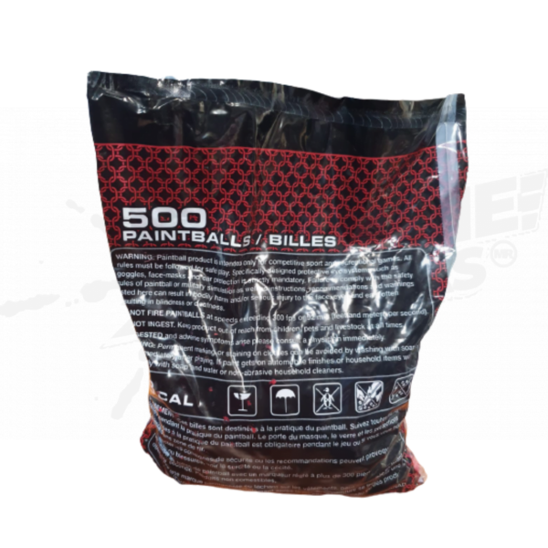 Paintballs Ironmen Pelotas de Pintura Rojas (500) Cal.68 - Image 2
