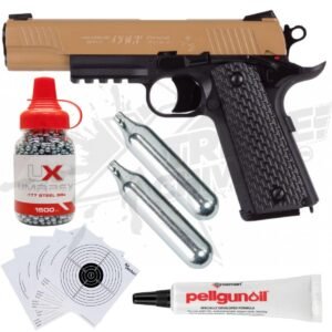 Colt M45 CQBP Blowback Pistol 1500 BBs CO2 Tank .177 (4.5mm)