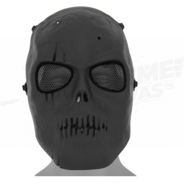 Mascara Completa De Proteccion Paintball De Calavera Negra - Image 2