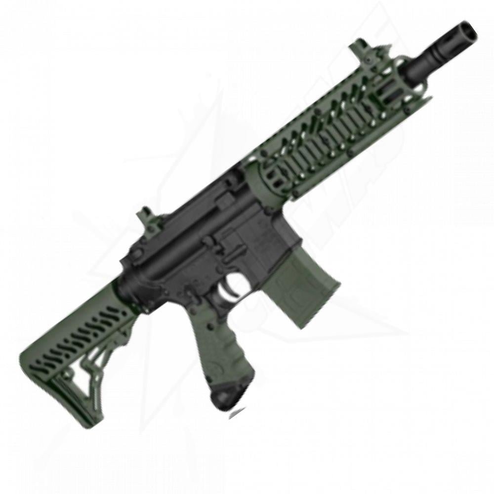 Tippmann TMC Magfed Olivo Marker Equipment, Co2 Tank, Hopper, Mask, Vest, Neck Guard, Gloves, Overalls - Image 2