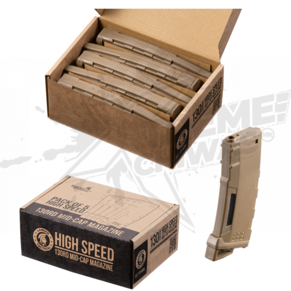 Paquete 5 magazine high speed 130rds Lancer tactical Arena