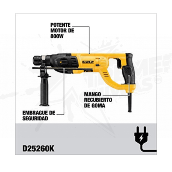 Rotomartillo Dewalt SDS Plus 1 Pulgada 800W 3 Modos - Image 3