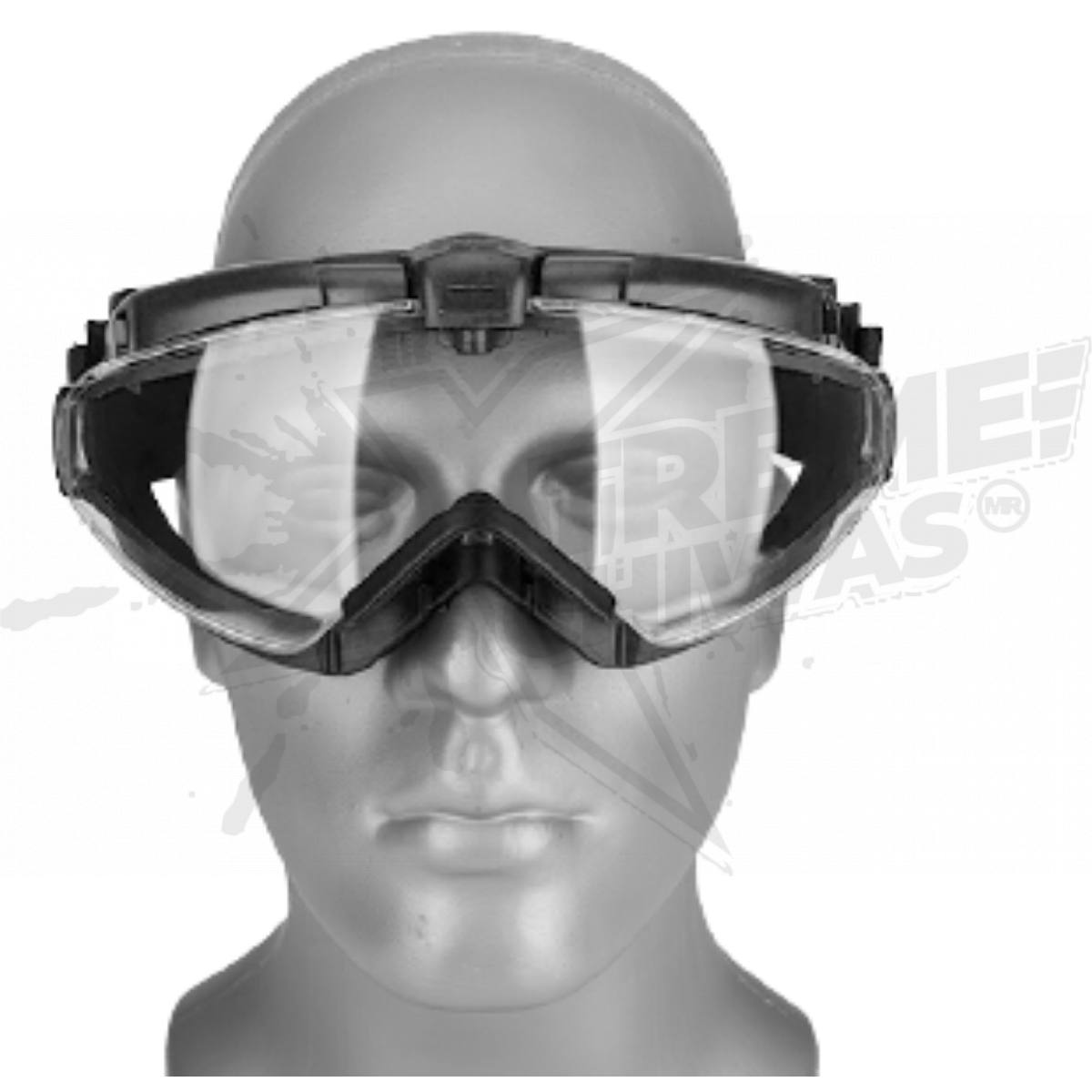 G-FORCE TACTICAL AIRSOFT TPU AVIATOR FAN BLACK GLASSES
