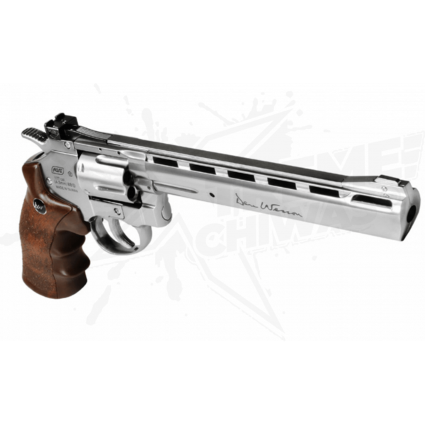 Revolver Dan Wesson Silver 8In 350 Bbs Pellgun CO2 .177 (4.5mm) - Image 2