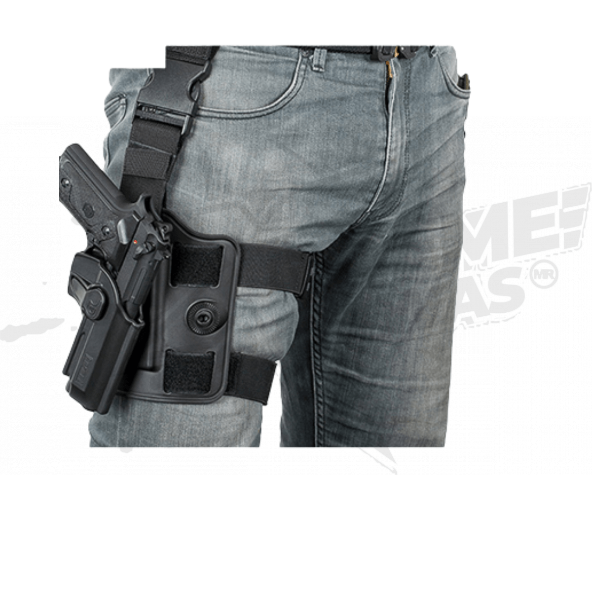 Airsoft Tactical Leg Amomax Black - Image 5