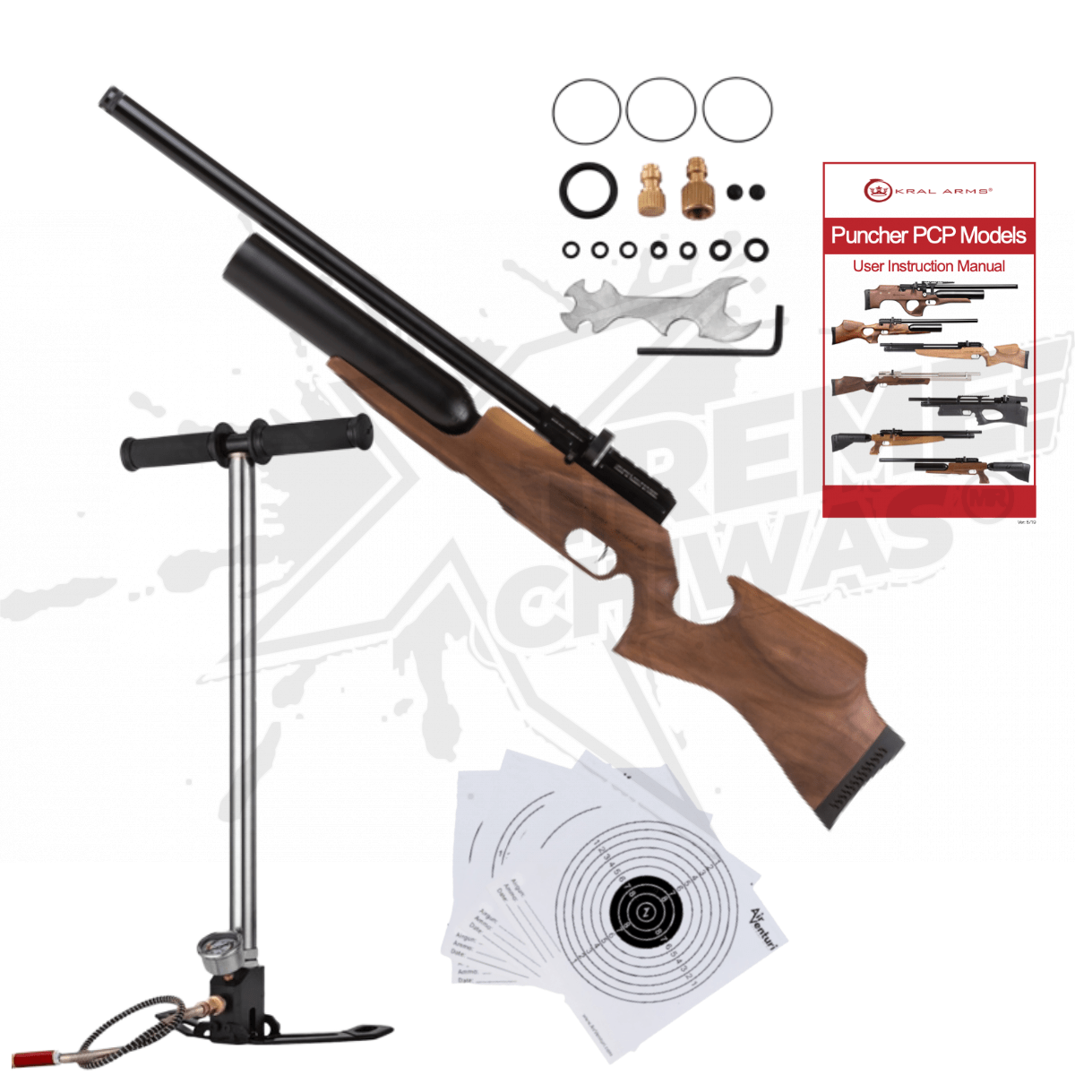 Kral Puncher Pro 500 .177 (4.5mm) Rifle Package + 4500psi PCP Pump