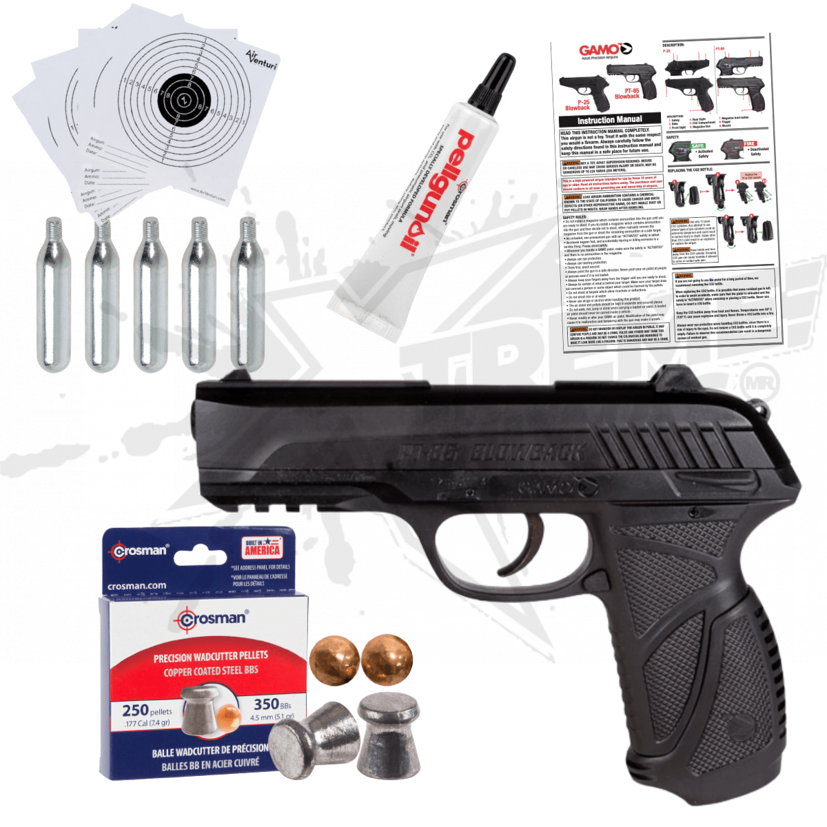 Gamo PT-85 CO2 Pellet Pistol Package .177 (4.5mm)