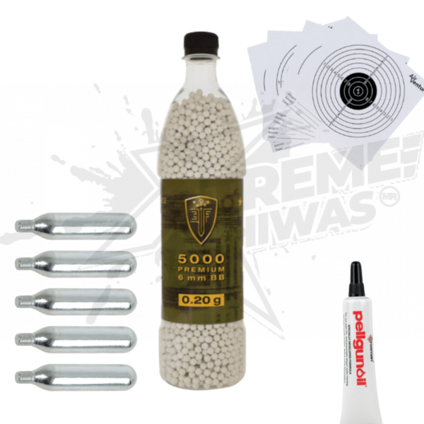 PACKAGE 5000 BBS ELITE FORCE AIRSOFT 6MM .20 G 5 CO2