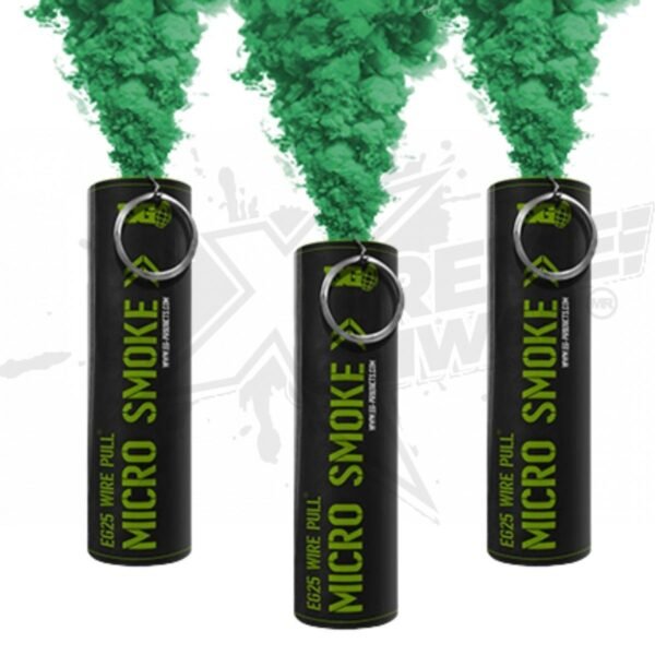 Granada Humo EG25 Color verde Enola Gaye Paquete 3