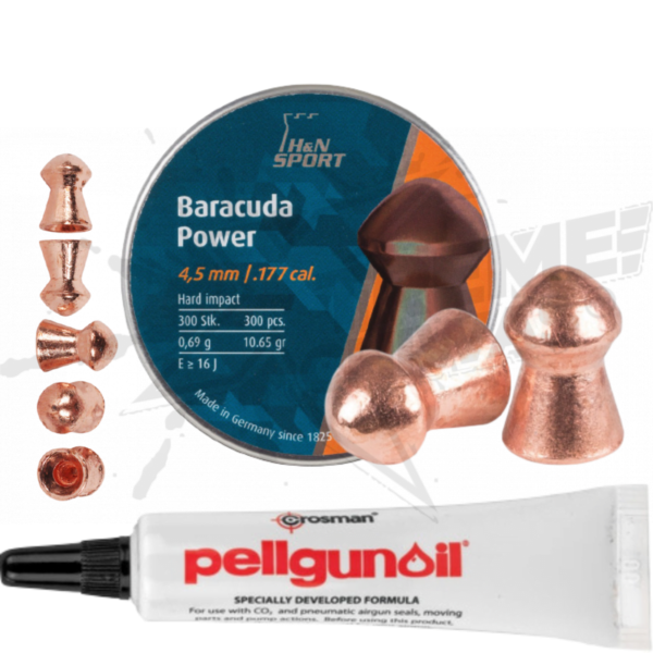 Pellets Baracuda Power H&N .177 (4.5mm) Pellgunoil