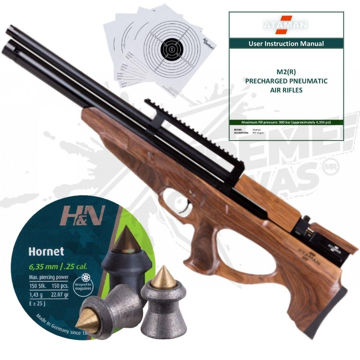 Ataman M2R Bullpup Rifle Pcp Wood Pellets .25 (6.35mm)