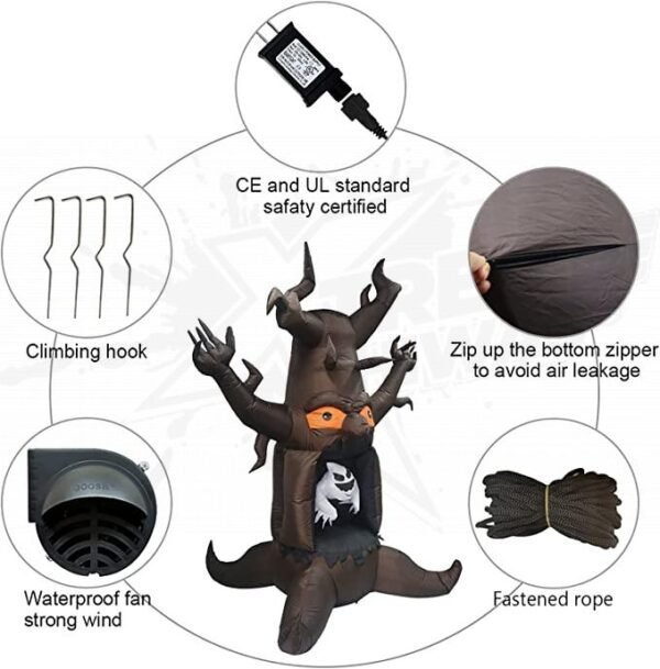 Inflable para Hallowen de Arbol Muerto con Fantasma Blanco - Image 2