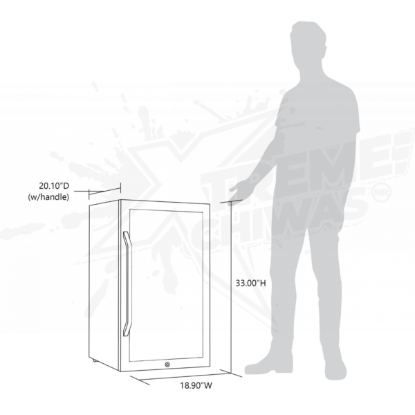 Frigobar NewAir 126 Latas Con Luz Mini Refrigerador Acero Inoxidable - Image 8
