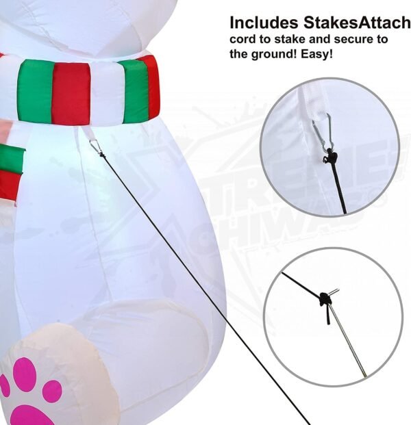 Inflable Navideño Oso Polar 1.8m Luces Led - Image 3