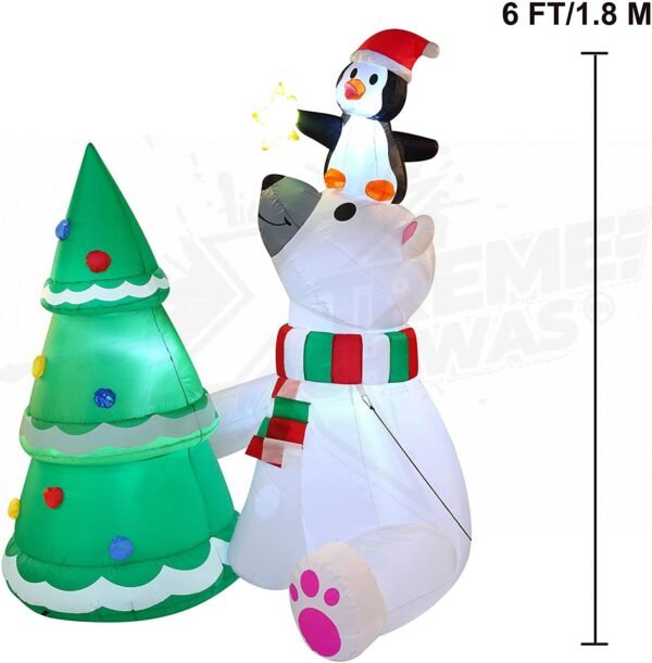 Inflable Navideño Oso Polar 1.8m Luces Led - Image 5
