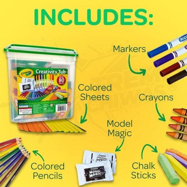 Set De Crayola Creativity Tub 80 Piezas - Image 8