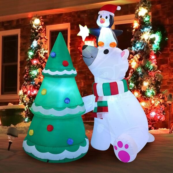 Inflable Navideño Oso Polar 1.8m Luces Led - Image 2