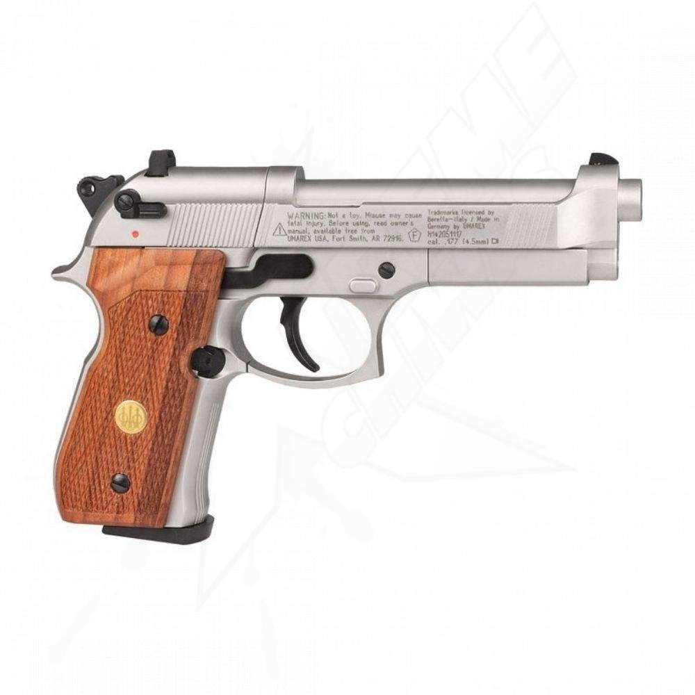 Beretta 92fs Nickel/Wood CO2 Pellet .177 (4.5mm) Pistol - Image 2