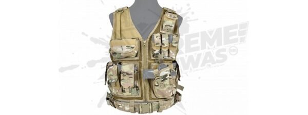 Chaleco Cruzado Tactico Camo Airsoft Gotcha Ca-310cn