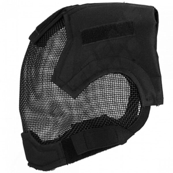 Casco V6 Strike Mesh Malla Mascara Careta Negro Airsoft Correas Ajustables - Image 3