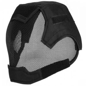 Casco V6 Strike Mesh Malla Mascara Careta Negro Airsoft Correas Ajustables