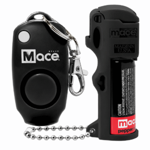 11g Pepper Spray and Mace Alarm, Black