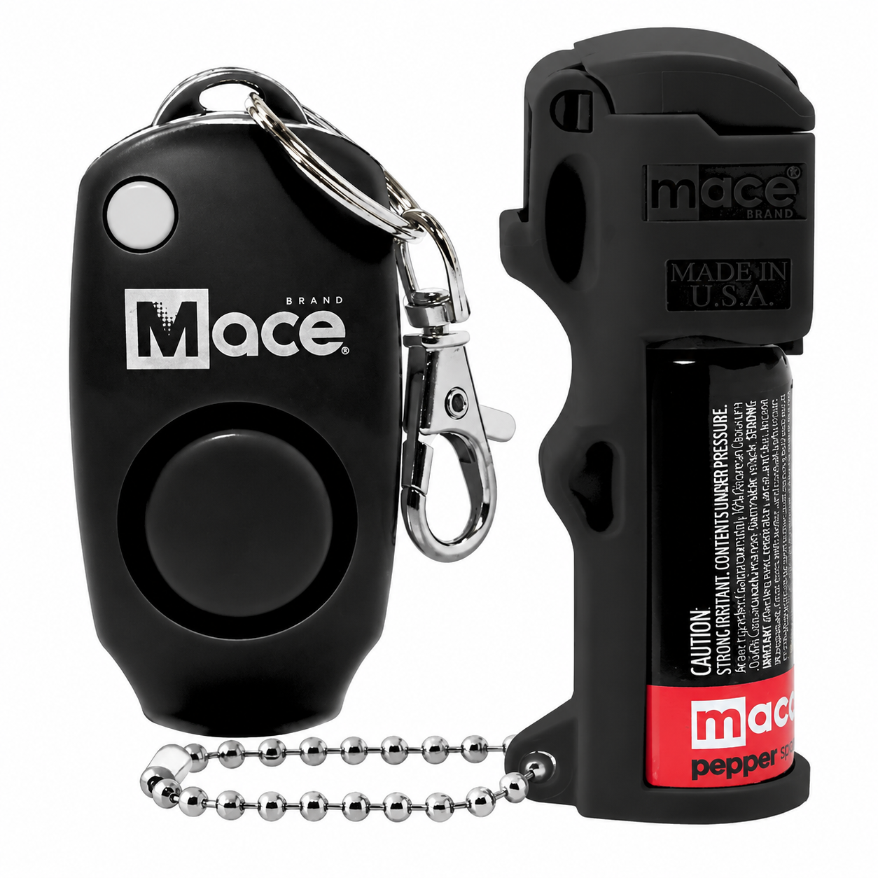 11g Pepper Spray and Mace Alarm, Black