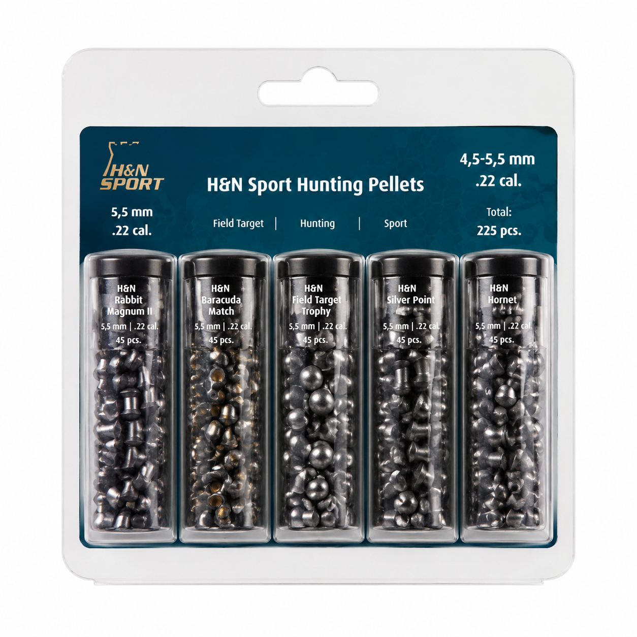 H&N Ammunition Cal.25 Flat/Pointed Tip 5 in 1