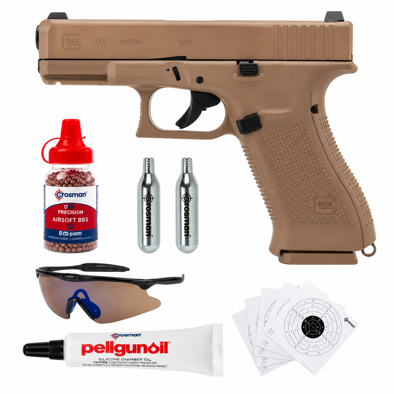 Glock 19x Blowback CO2 .177 (4.5mm) Pistol
