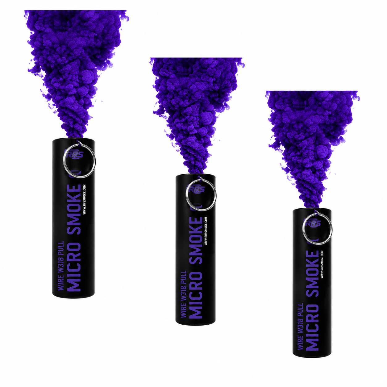 Pack of 3 Enola Gaye Purple EG25 Smoke Grenades