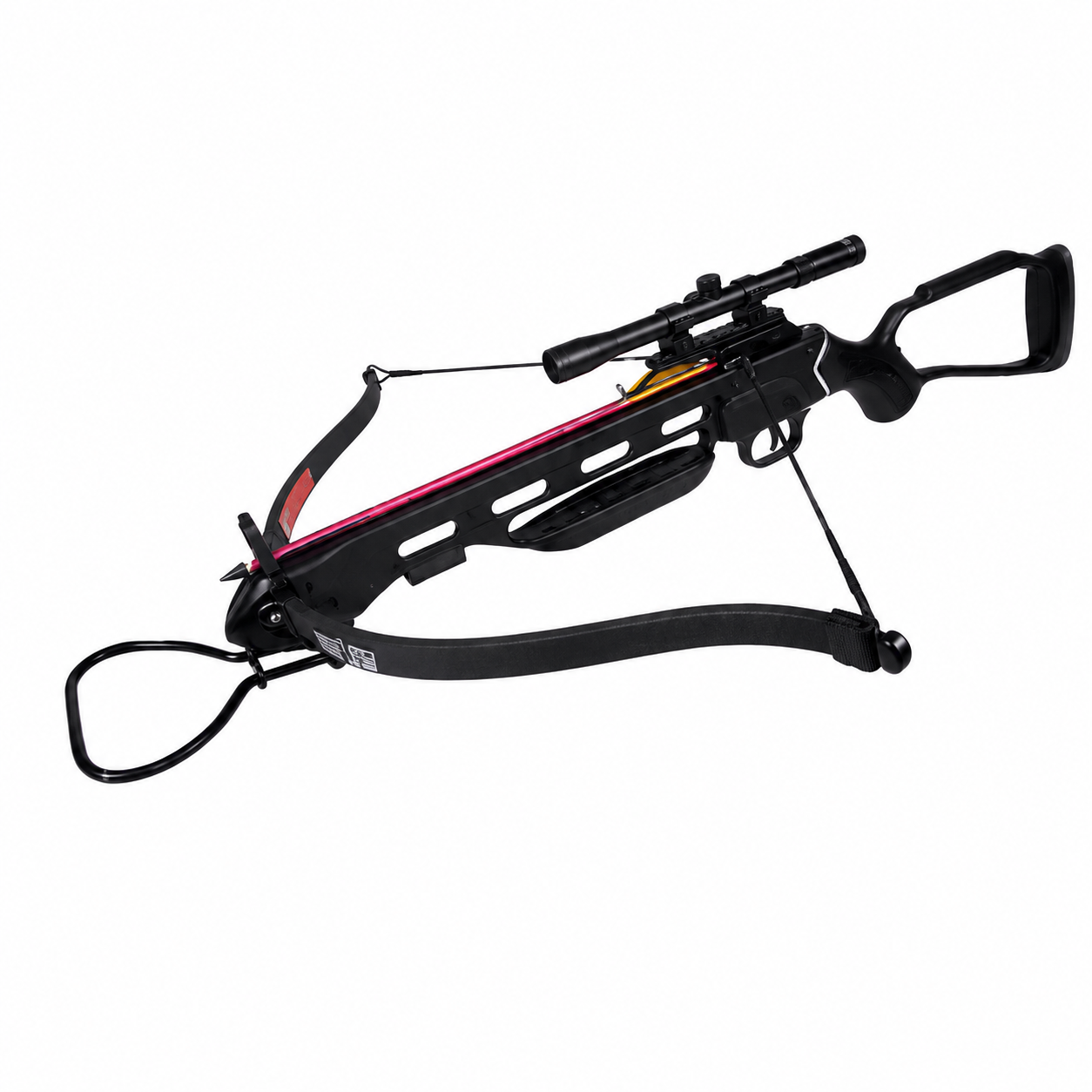150 lbs Crossbow 7 Arrows Telescopic Sight Black