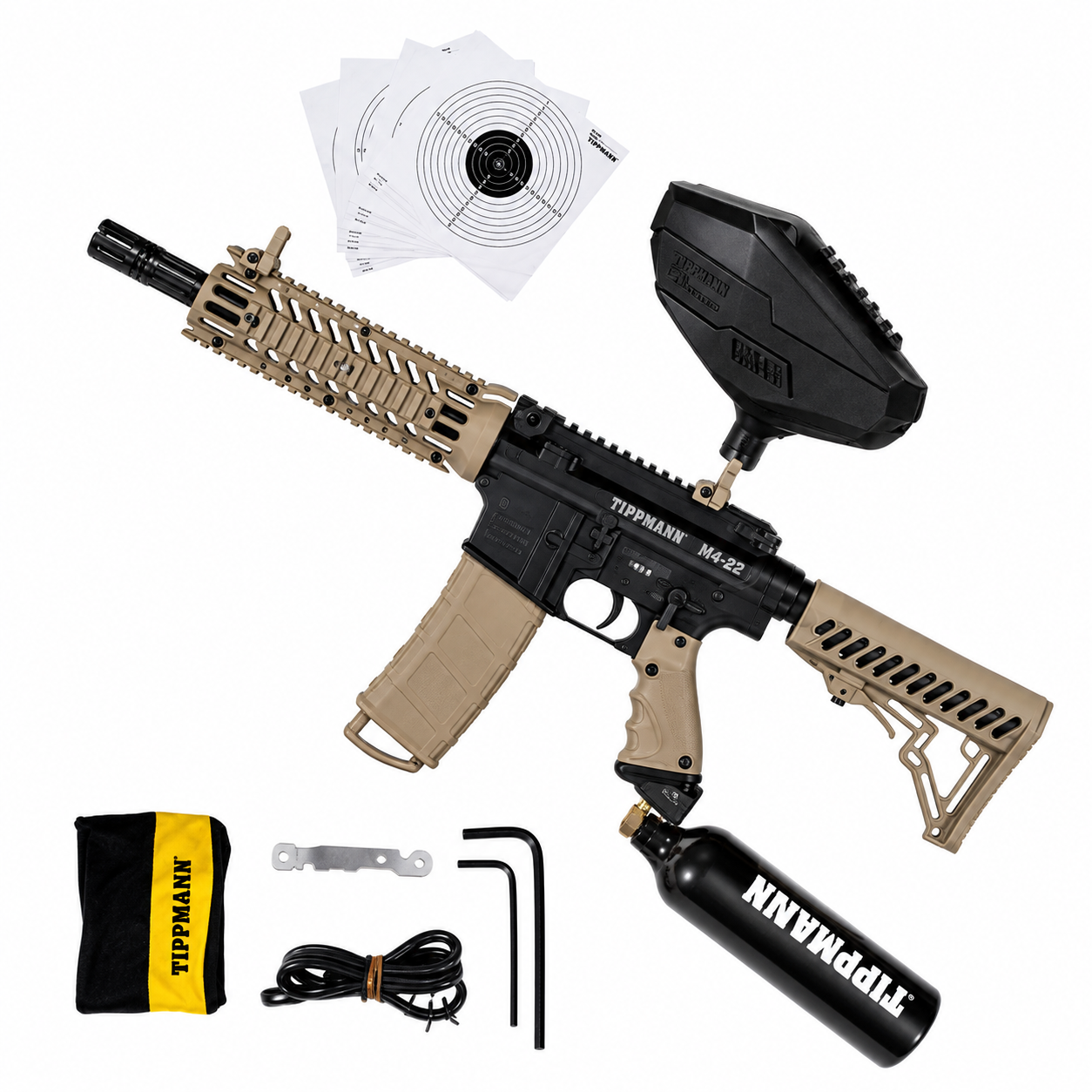 Tippman TMC Gotcha Marker Package with Hooper Virtue + Co2 9OZ GIFT TARGETS