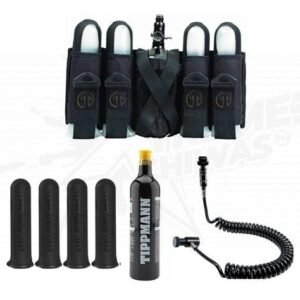 Tippmann Harness 4+1 Black Package, 12 oz Tank, Pods and Remote Line