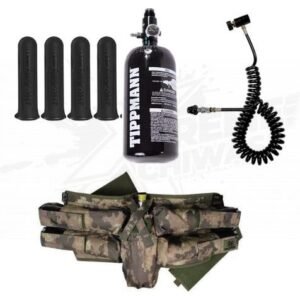 Tippmann Gotcha Pack 4+1 Camouflage Harness, Pods, Remote Line and 48ci HPA Tank