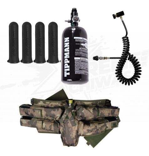 Tippmann Gotcha Pack 4+1 Camouflage Harness, Pods, Remote Line and 48ci HPA Tank