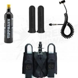 Tippmann Paintball Harness 2+1 Black, Pods, 12 oz Tank and Remote Line Package