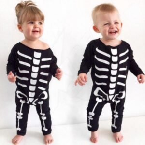 Disfraz Calavera Esqueleto Para Bebe Mameluco