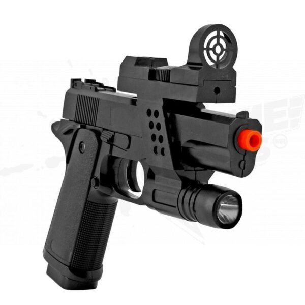 Pistola Airsoft UKARMS G153 SAF Resorte Linterna Laser Bbs 6mm - Image 2