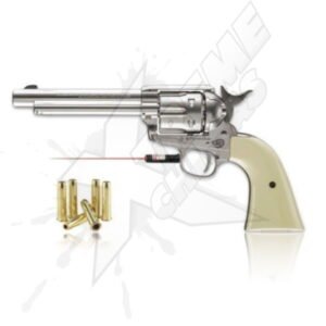 Revolver Colt Peacemaker Nickel CO2 Full Metal Sight Laser .177 (4.5mm)