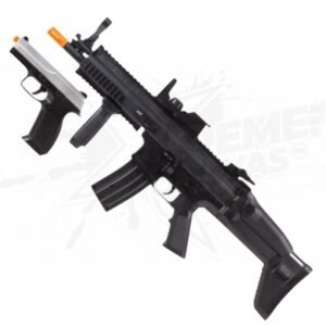 Rifle Airsoft Kit Fn Herstal Scar-l Electrico y Fns-9 Resorte Bbs 6mm
