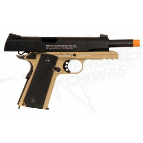 Pistola Airsoft Elite Force 1911 TAC Arena/Negro Blowback CO2 Bbs 6mm - Image 2