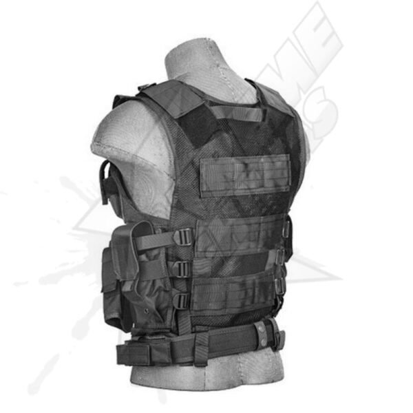 Chaleco Tactico CA-310B Negro Lancer Tactical Ajustable - Image 3