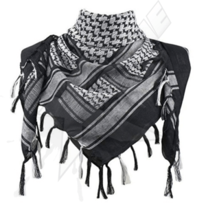 Turbante Shemag Negro Blanco