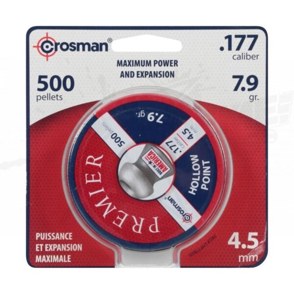 Pellets Crosman .177 Hollow Point 7.9gr 500 pz (4.5mm) - Image 2